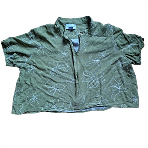 🇨🇦 Marigold by Marilyne Baril “Sarah” Floral Blouse – Size XL – Made in Quebec